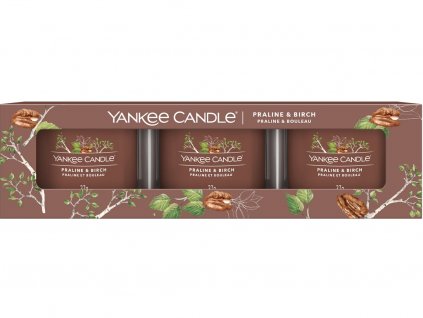 yankee candle praline birch votiv sklo sada