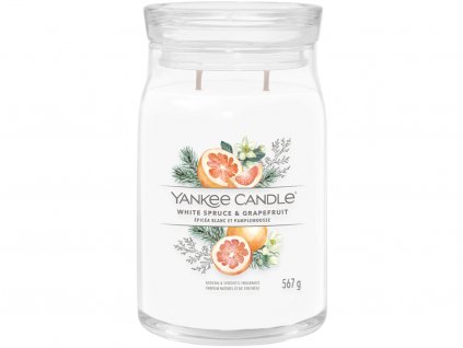 yankee candle white spruce grapefruit signature velka