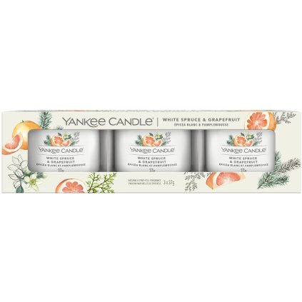 yankee candle white spruce grapefruit votivni svicky sada