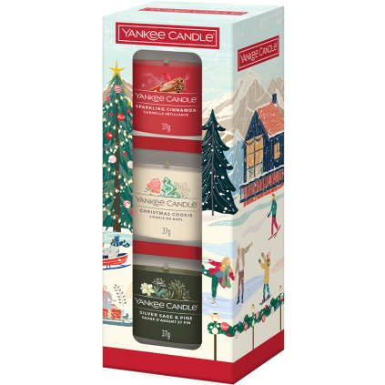 Yankee Candle – dárková sada 3 votivních svíček Christmas Classic