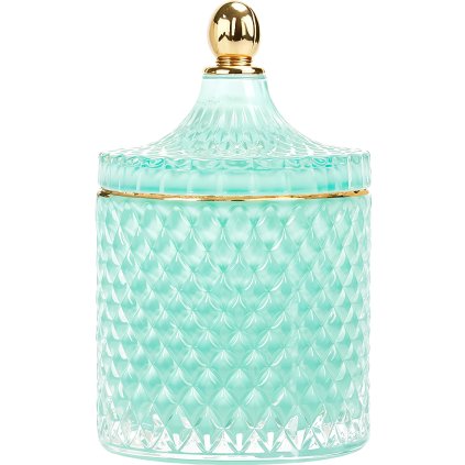 Grand Art Deco svíčka Tiffany Blue & Gold s vůní Persian Lime
