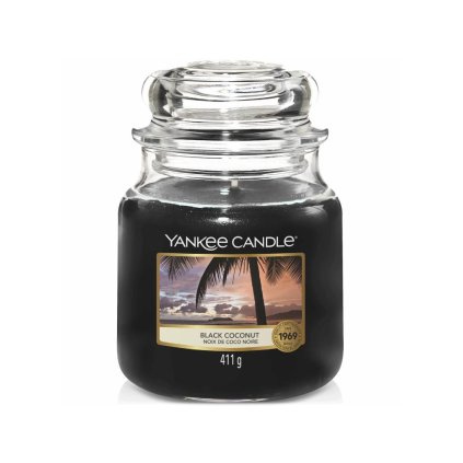 yankee candle black coconut stredni