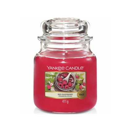 yankee candle red raspberry stredni