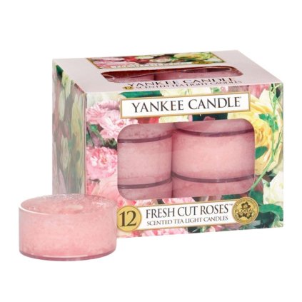 7799 yankee candle cajove svicky fresh cut roses 12 ks