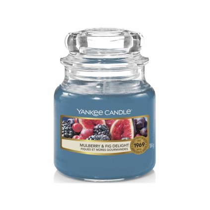Yankee Candle – Classic vonná svíčka Mulberry & Fig Delight (Lahodné moruše a fíky), 104 g