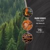 WoodWick – HearthWick Trilogy vonná svíčka Warm Woods (Hřejivé dřevo), 453 g
