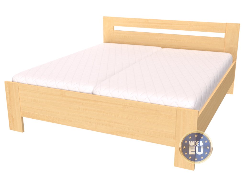 Dvoulůžková postel MONTY, 160×200 cm - javor
