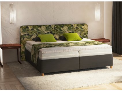 Čalouněná postel BOTANICA s úložným prostorem