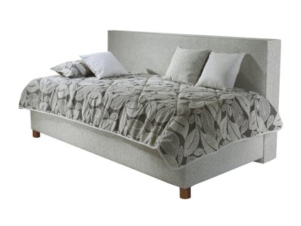 Čalouněná postel SONO s dlouhým čelem a úložným prostorem