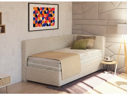 Čalouněná postel SONO s čely a úložným prostorem
