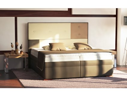 Boxspring postel COLORE s úložným prostorem