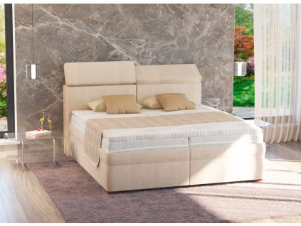 Boxspring postel YOGA s úložným prostorem