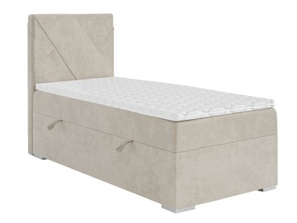 Boxspring postel Belize s úložným prostorem, matrace, rošt a topper v ceně