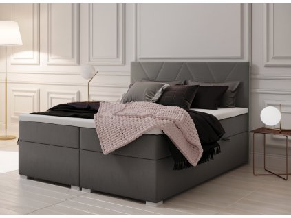 Vysoká postel Lara s úložným prostorem, matraceboxspring postel lara s uloznym prostorem