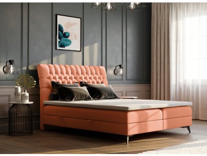 Postel Molly s úložným prostorem, matrace, rošt a topper v ceně