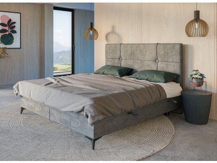 Postel Nala s úložným prostorem, matrace, rošt a topper v ceně