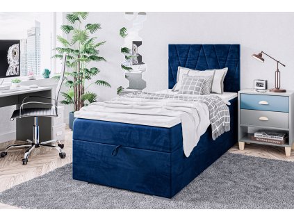 Studentská postel Lara s úložným prostorem, matrace, rošt a topper v ceně