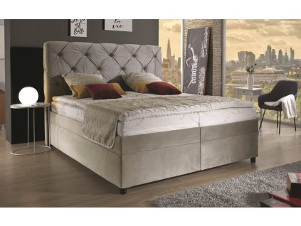 Boxspring postel PALLADIO s úložným prostorem