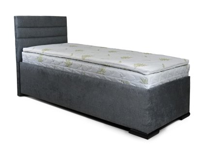 Čalouněná boxspring postel VENETO s hlavovým čelem bez úložného prostoru