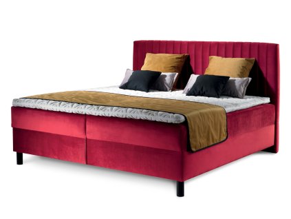 Čalouněná boxspring postel CORALO s úložným prostorem