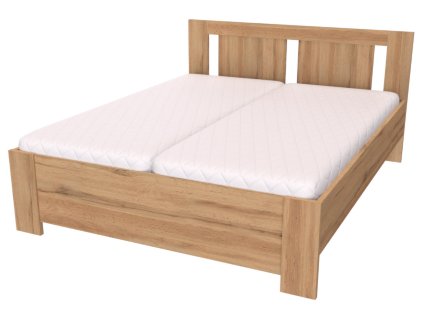 Dvoulůžková postel MELISA, 160×200 cm - dub harmony