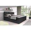 Boxspring postel CAMELIA s úložným prostorem a USB - černá