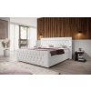 Boxspring postel DIVA s úložným prostorem, LED a USB