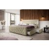 Boxspring postel DIVA s úložným prostorem, LED a USB