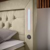 Boxspring postel DIVA s úložným prostorem, LED a USB
