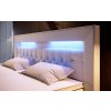 Boxspring postel MENZOGNA s úložným prostorem a LED