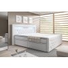 Boxspring postel MENZOGNA s úložným prostorem a LED