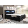 Boxspring postel MENZOGNA s úložným prostorem a LED