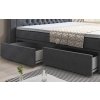 Boxspring postel SERA s úložným prostorem (4 šuplíky) a LED