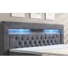 Boxspring postel SERA s úložným prostorem (4 šuplíky) a LED