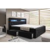 Boxspring postel SERA s úložným prostorem (4 šuplíky) a LED