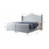 Designová boxspring postel ANGEL - rozměry
