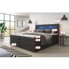 Boxspring postel REPOS, LED a USB - rozměry