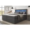 Boxspring postel REPOS, LED a USB