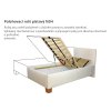 Čalouněná postel SONO s dlouhým čelem a úložným prostorem - ND4