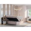 Boxspring postel Benetti s úložným prostorem, matrace, rošt a topper v ceně