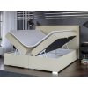 Boxspring postel Carre s úložným prostorem, matrace, rošt a topper v ceně - úložný prostor