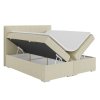 Boxspring postel Carre s úložným prostorem, matrace, rošt a topper v ceně