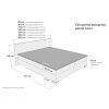 Boxspring postel Carre s úložným prostorem, matrace, rošt a topper v ceně - rozměr