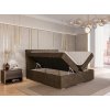Boxspring postel Daily s úložným prostorem, matrace, rošt a topper v ceně - velký úložný prostor