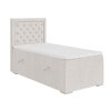 Jednolůžková boxspring postel Glamour s úložným prostorem, matrace, rošt a topper v ceně