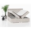 Boxspring postel Glamour s úložným prostorem, matrace, rošt a topper v ceně