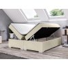 Boxspring postel Vysoka s úložným prostorem, matrace, rošt a topper v ceně