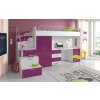 Dětská patrová postel DREAM, levá - fialová