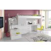 Dětská patrová postel DREAM, levá - bílá