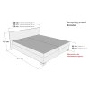 Americká boxspring postel MURANO s úložným prostorem - rozměry